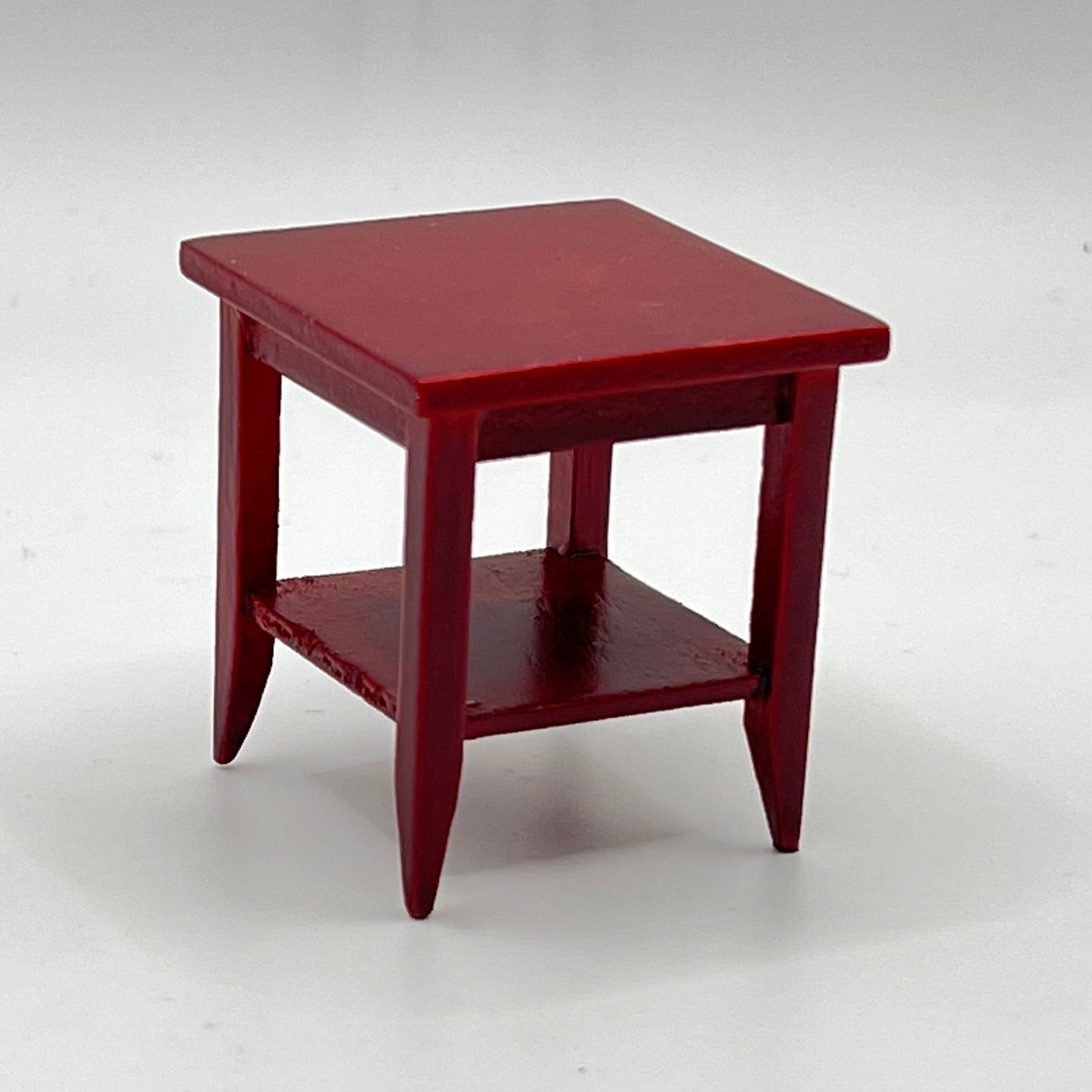 Square End Table - Mahogany - 1/12 Scale Dollhouse Miniature