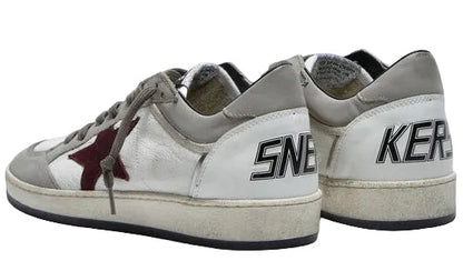 Golden Goose Ball Star Double Upper White Dove Bordeaux