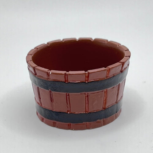 Planter Tub - Brown - 1/12 Scale Dollhouse Miniature