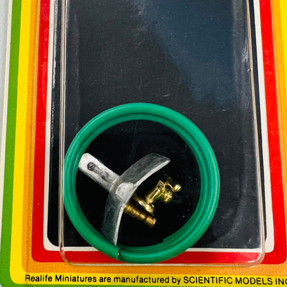 Garden Hose with Nozzle, Tap and Hose Holder - 1/12 Scale Miniature