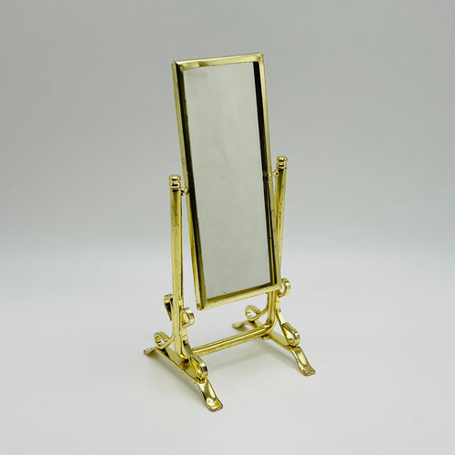 Metal Cheval Mirror - 1/12 Scale Dollhouse Miniature