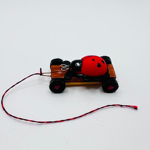 Pull Toy Lady Bug - 1/12 Scale Miniature