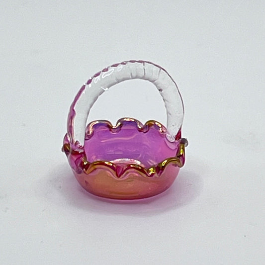 Iridescent Pink Candy Bowl - 1/12 Scale Dollhouse Miniature