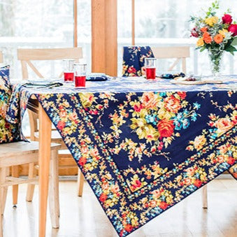 April Cornell - Ink Cottage Rose Tablecloth