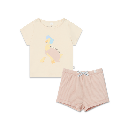 Jemima Puddle-Duck T-Shirt & Ribbed Shorts Outfit