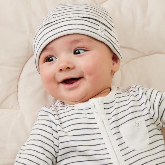 Baby Hat - Grey Stripe