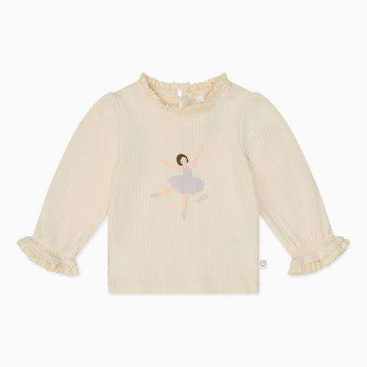 Ballerina Frilled Ribbed Top