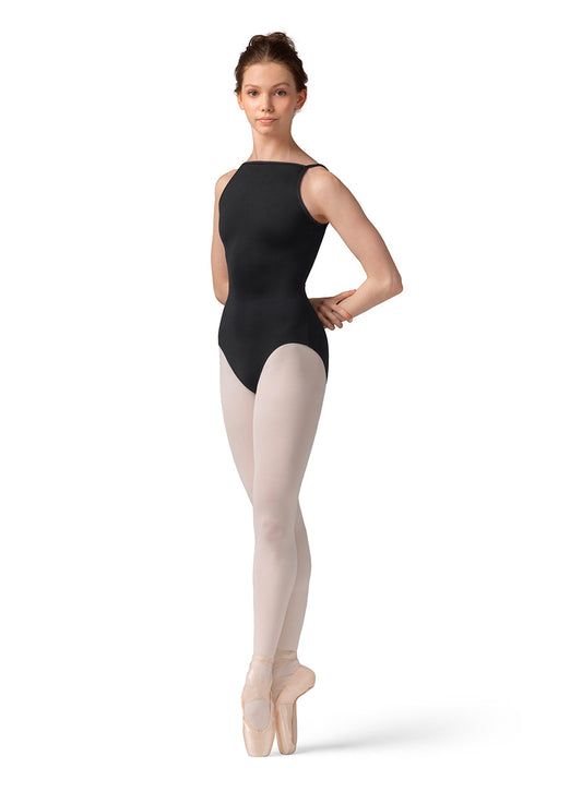 Boat Neck Mesh Back Leotard - Select Color - Select Size