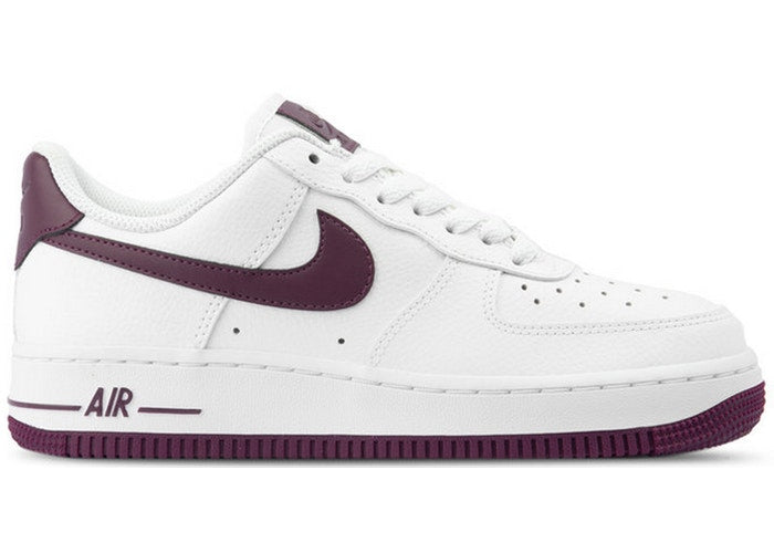 Force 1 Low Patent White Bordeaux (W)