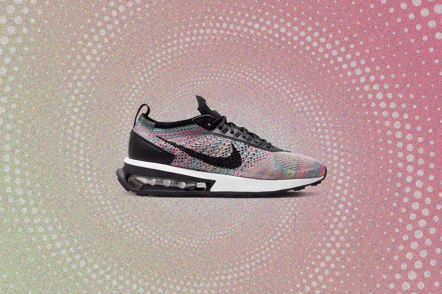 Women's Air Max Flyknit Racer - Ghost Green/Black/Pink Blast