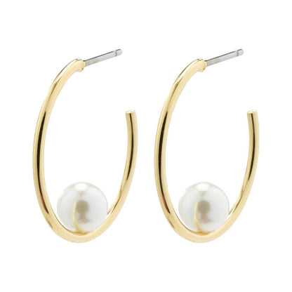 PILGRIM Eline Pearl Hoop Earrings