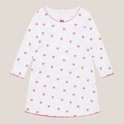 Long Sleeve Nightdress - Pink Heart