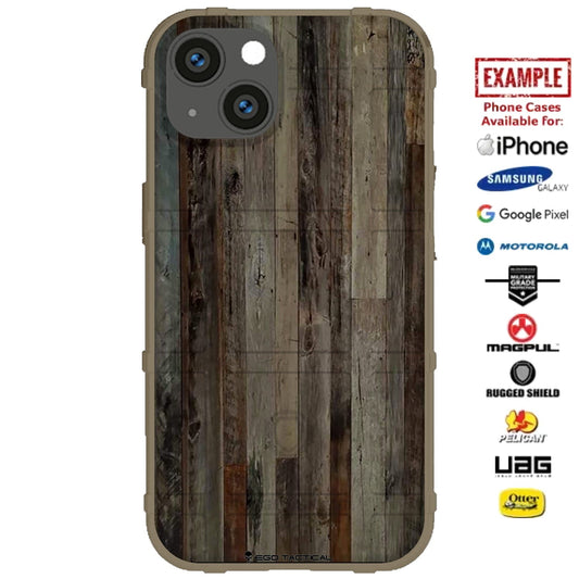 Barn Wood Planks Print Custom Printed Case Design for Apple, Samsung, Google & Motorola Phone Models
