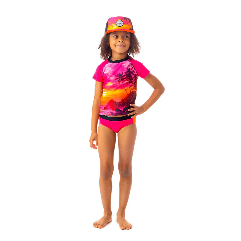 Fuchsia Two-Piece UV Swimsuit - Select Size