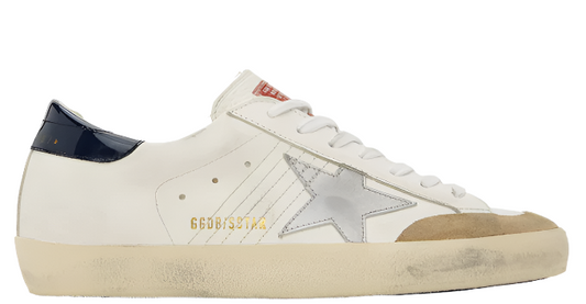 Golden Goose Super Star Penstar Classic White Beige Silver Blue