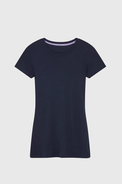 Short Sleeve Crew Neck Cotton Modal Blend T-shirt