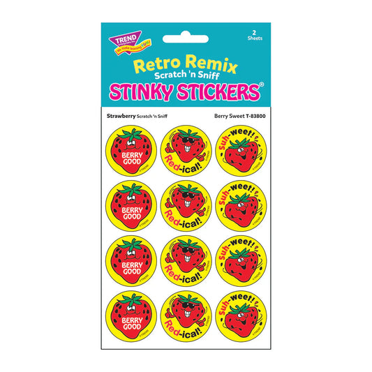 Berry Sweet! - Strawberry-Scented Retro Remix Stinky StickersÂ®