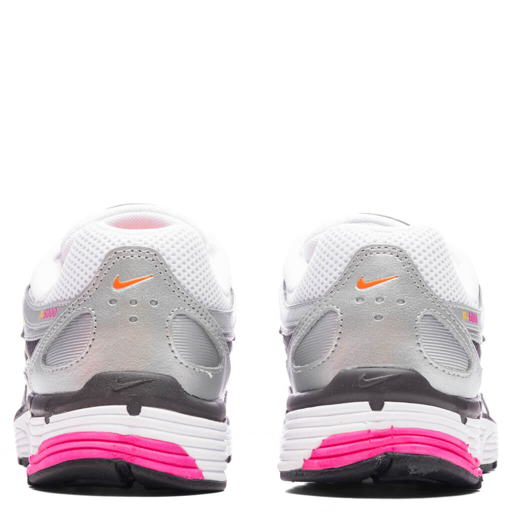 Women's P - 6000 - White/Laser Fuchsia/Metallic Platinum