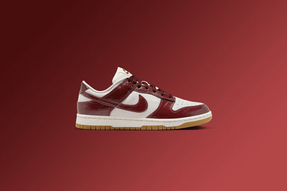 Women's Dunk Low LX 'Team Red Croc' - Phantom/Dark Team Red/Sail
