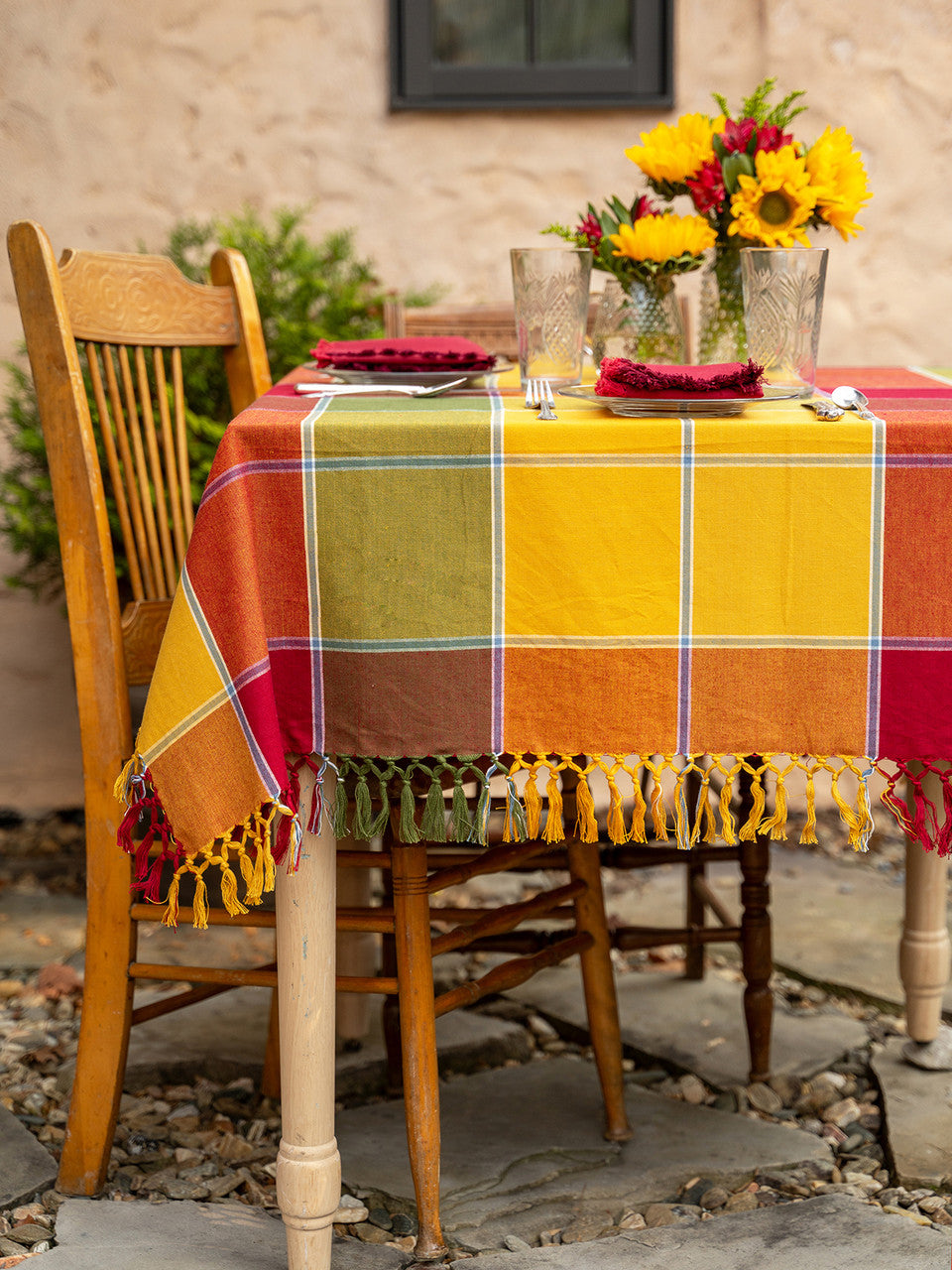 April Cornell – Colorblock Plaid Tablecloth