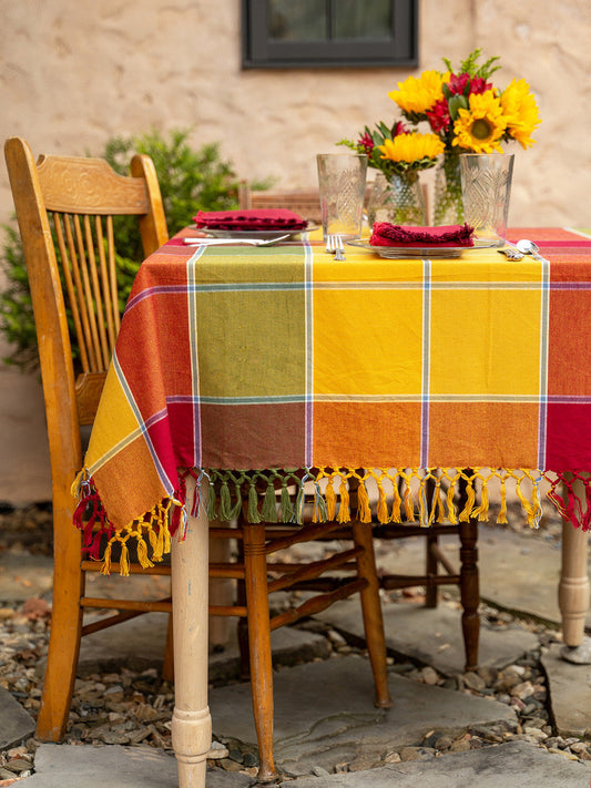 April Cornell – Colorblock Plaid Tablecloth