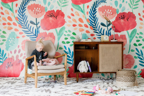 Crimson Poppy Mural