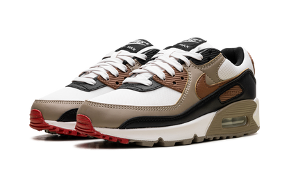 Air Max 90 WMNS "Phantom Black Fire Red Light British Tan" DH8010 005
