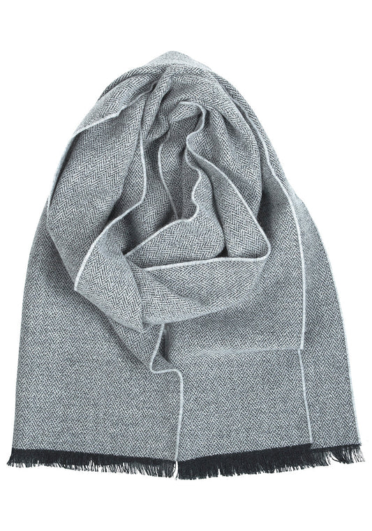 Hanki Merino Wool Scarf, Grey - Lapuan Kankurit