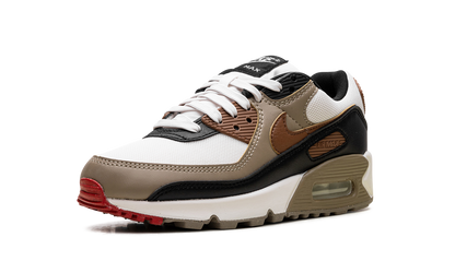 Air Max 90 WMNS "Phantom Black Fire Red Light British Tan" DH8010 005