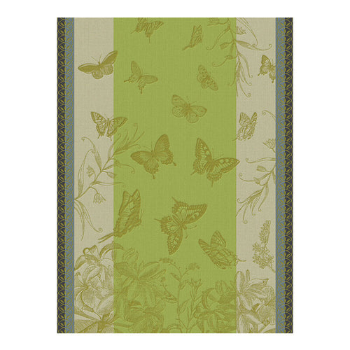 Le Jacquard Francais Tea Towel - Jardin des Papillons Green (Succulente)