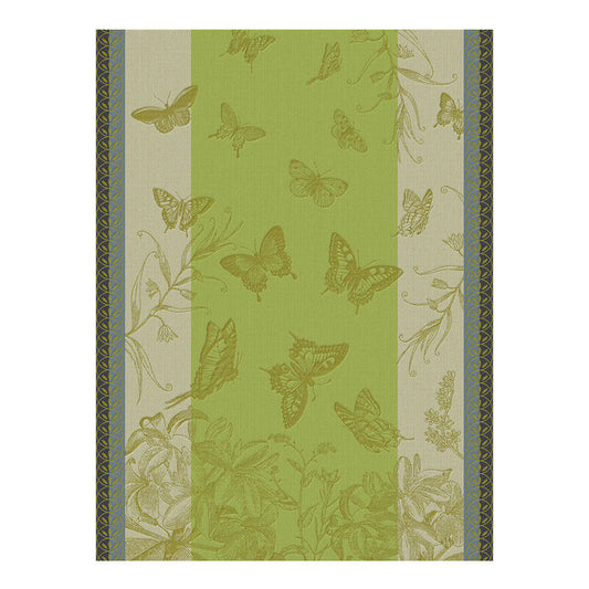 Le Jacquard Francais Tea Towel - Jardin des Papillons Green (Succulente)